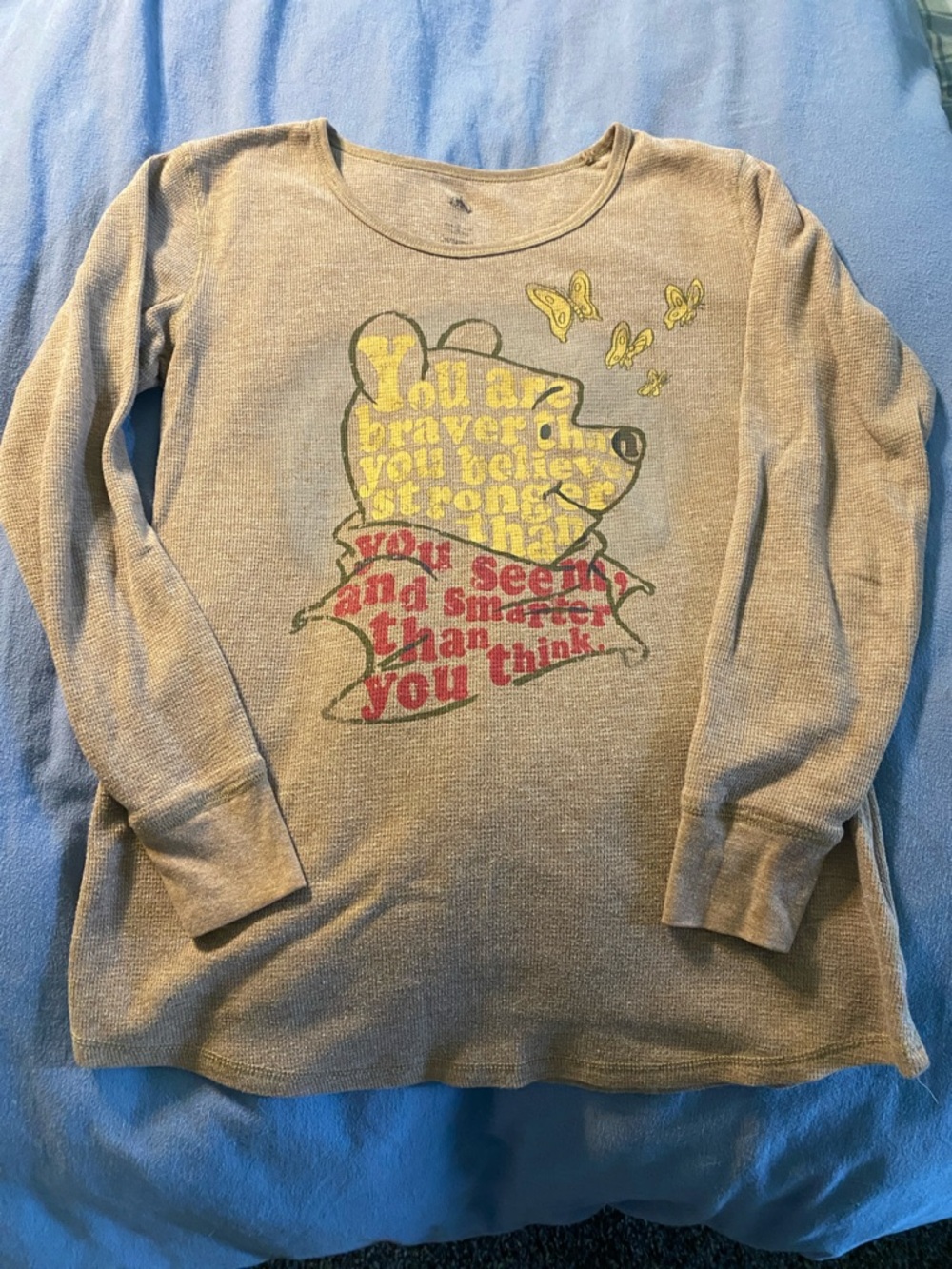 Disney Women’s Winnie the Pooh Thermal Long Sleeve Top, used